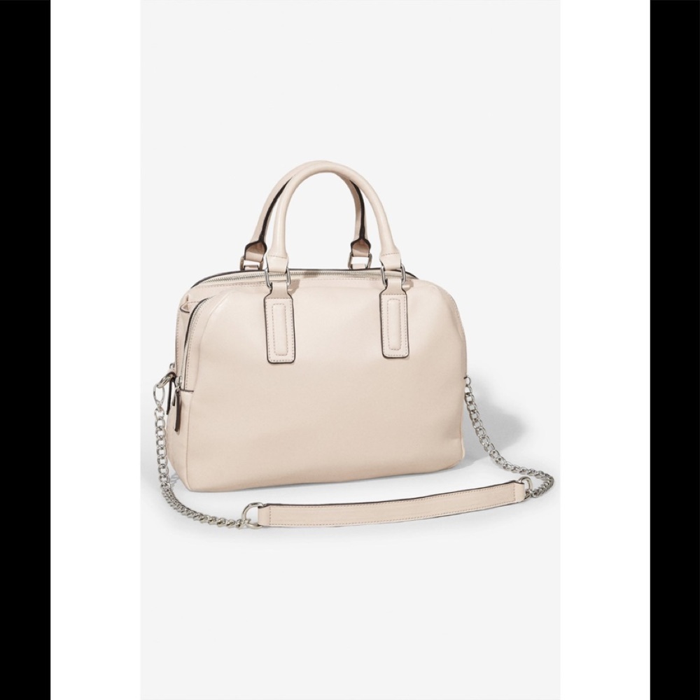 Express Natural Three Pocket Convertible Soft Satchel Handbag Purse👜